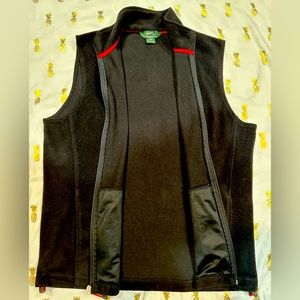 Woolrich Full Zip Men's Large Black Toggle Waist Winter Vest Jacket Coat